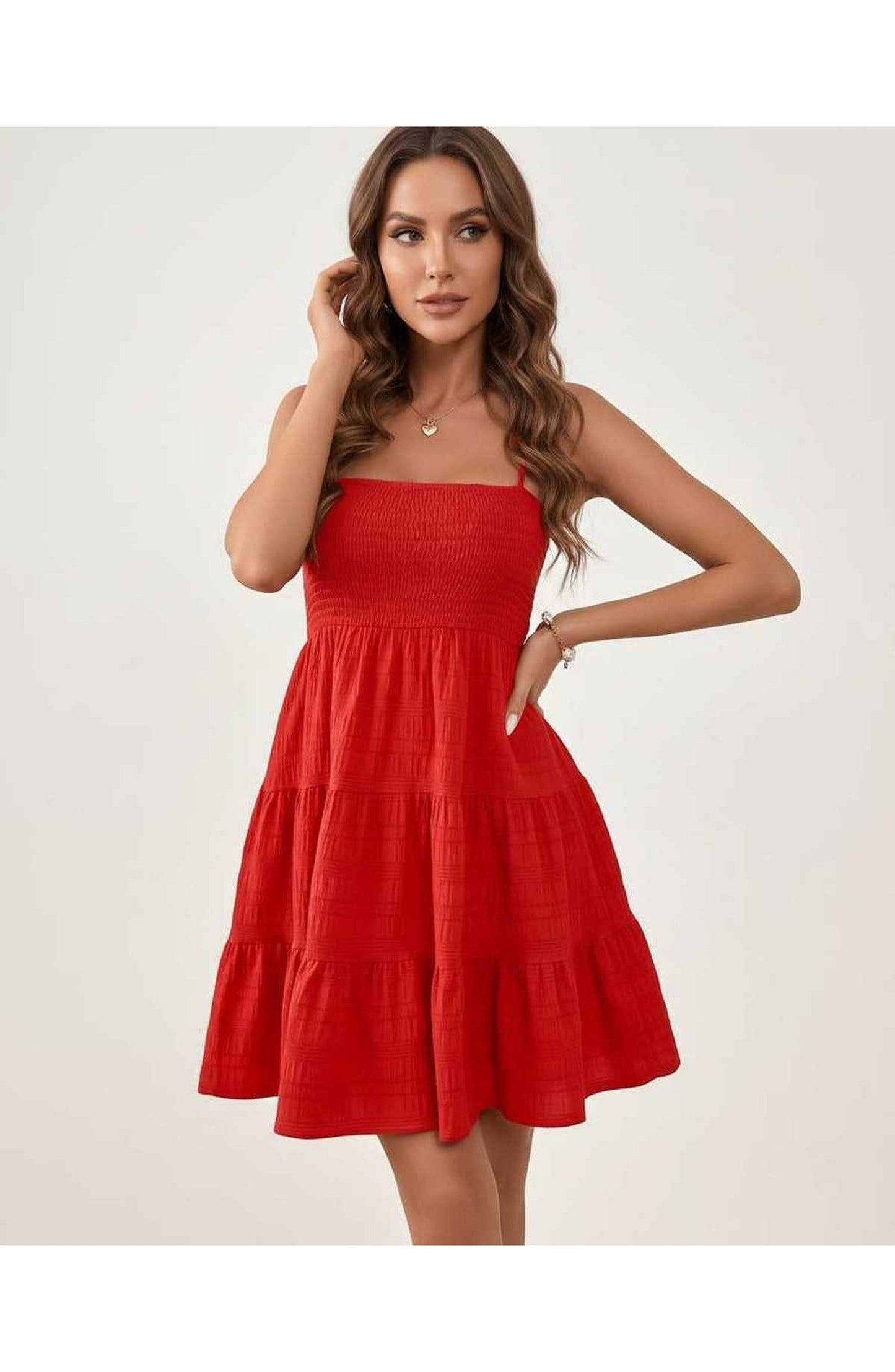 Tatienne Women's Mini Dress | Square Neck | Spaghetti Straps