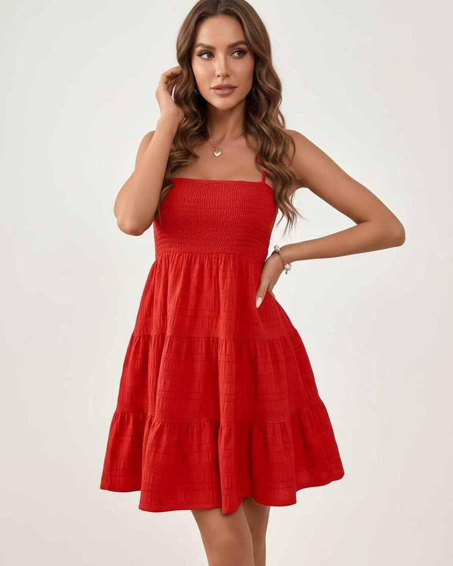 Tilda Dámské Mini Šaty | Nabíraný Bandeau Top | Vrstvené Sukně Pruhy