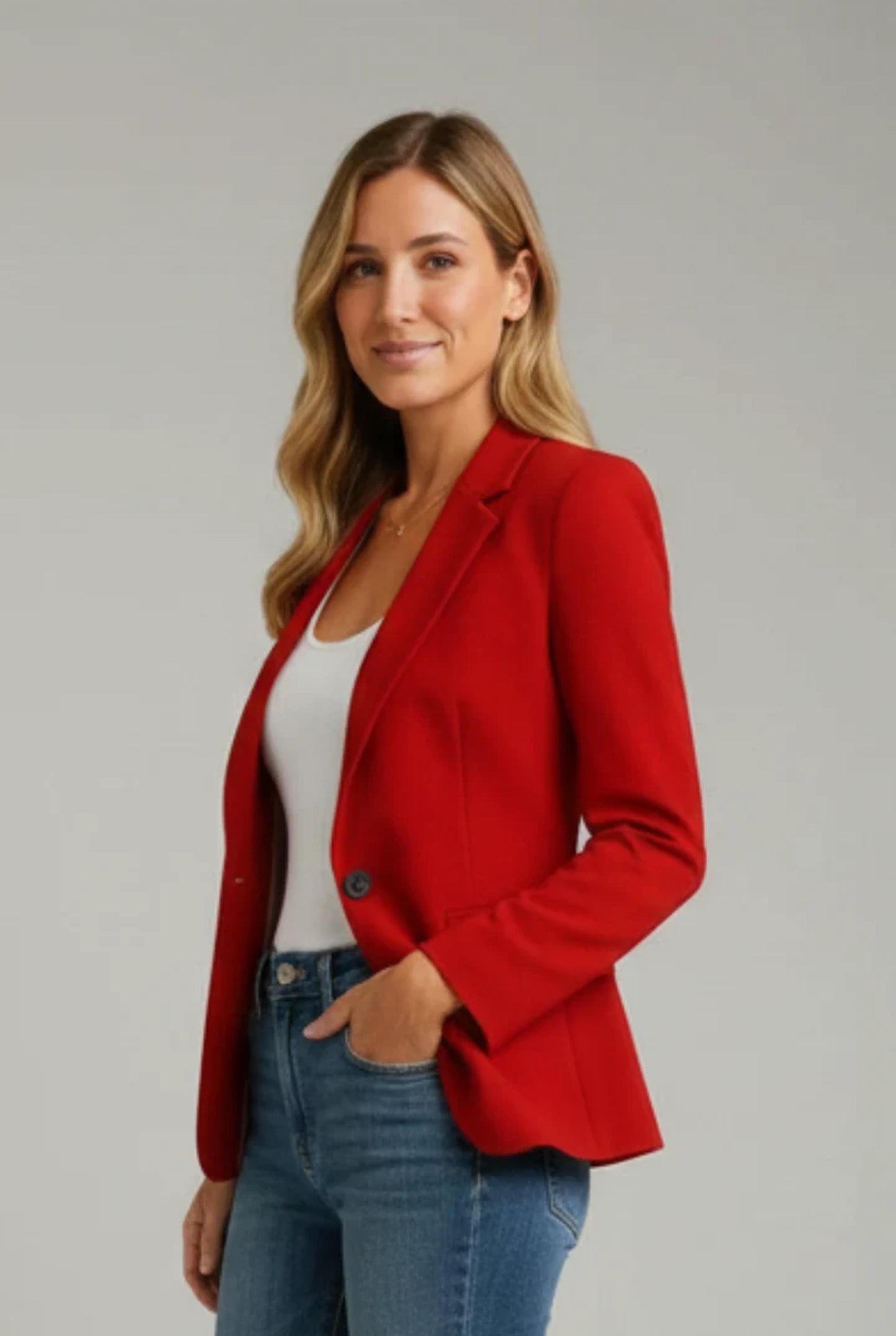 Camelia Dames Blazer | Enkele Rij Knopen | Klassieke Kraag