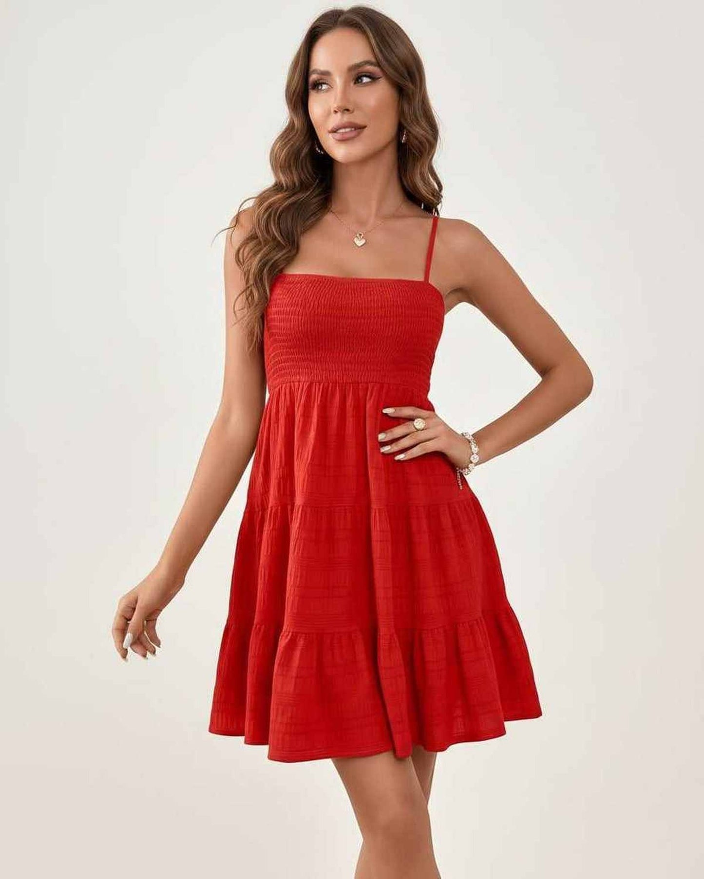 Tilda Dámské Mini Šaty | Nabíraný Bandeau Top | Vrstvené Sukně Pruhy