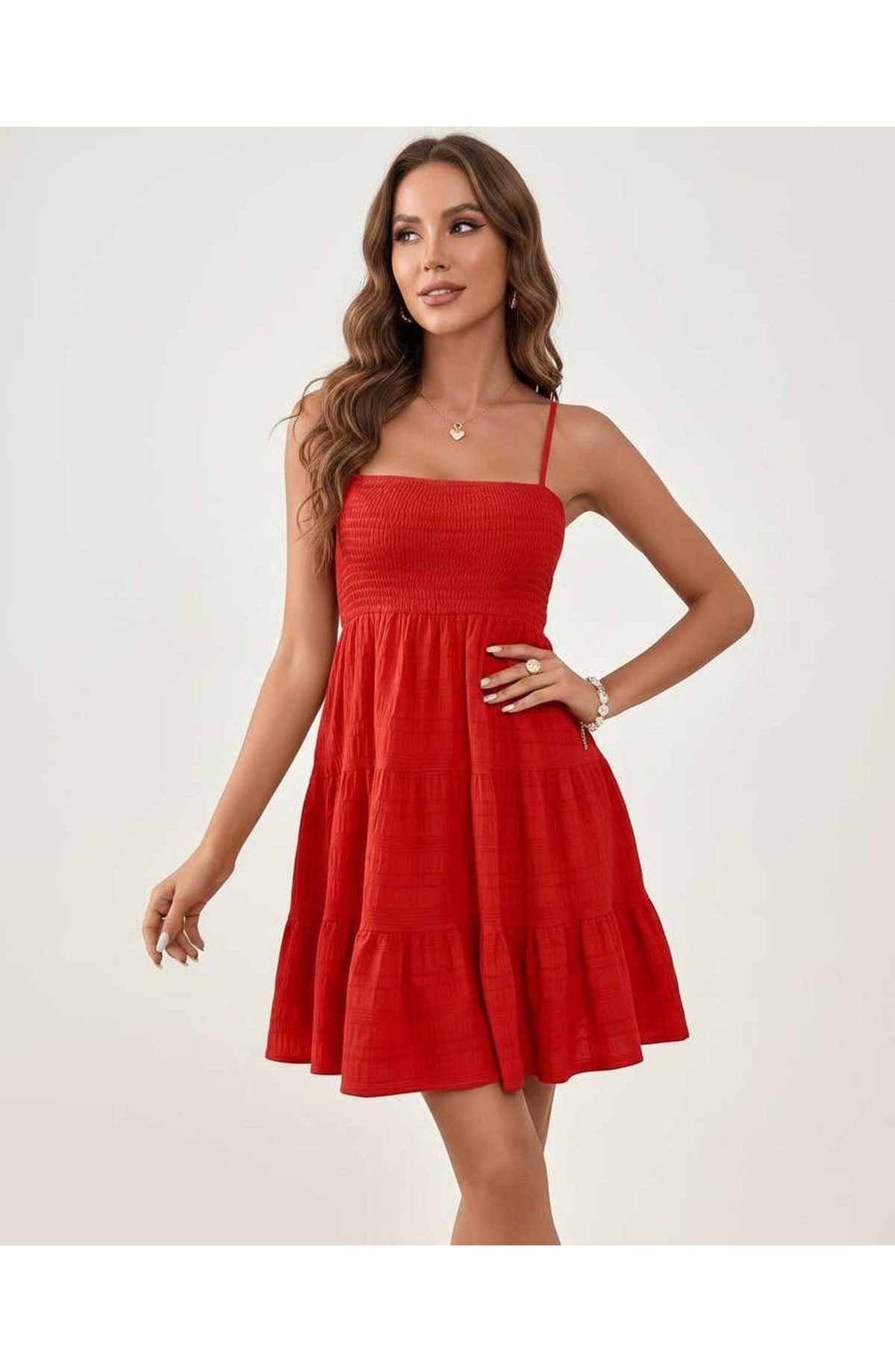 Tatienne Women's Mini Dress | Square Neck | Spaghetti Straps