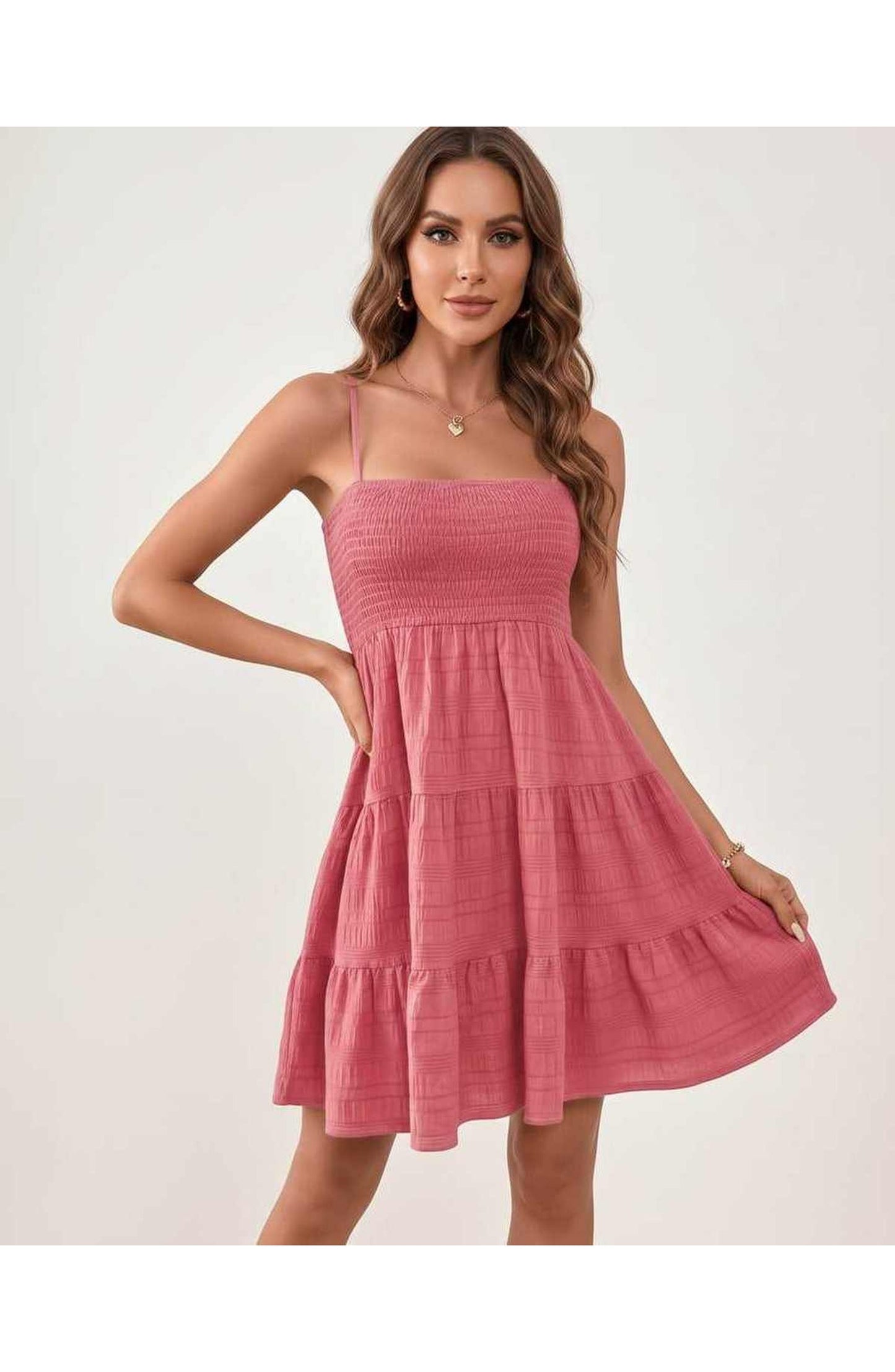 Tatienne Women's Mini Dress | Square Neck | Spaghetti Straps