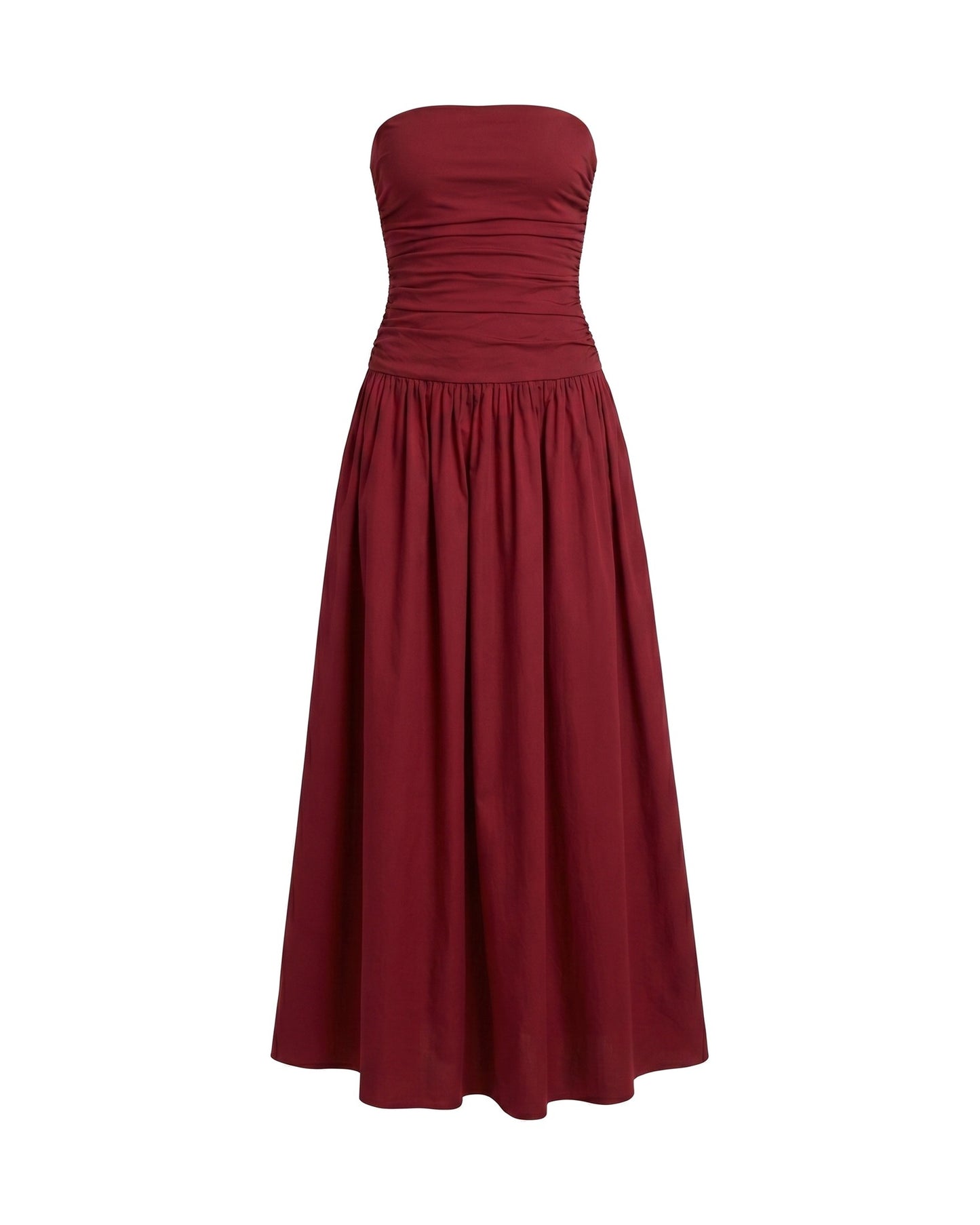 Modeste Dames Maxi Jurk | Strapless Bovenstuk | Gerimpelde Taille