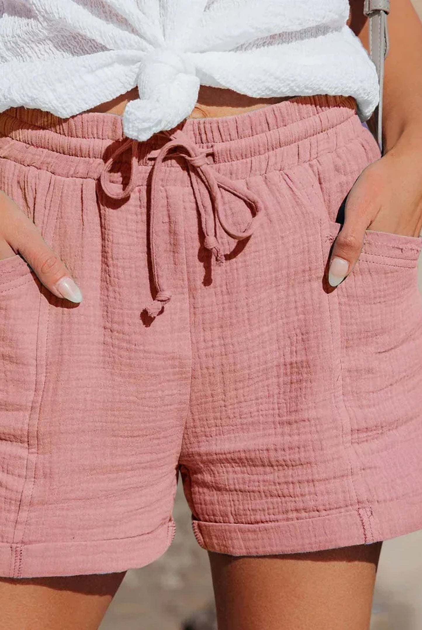 Augusta Dames Short | Elastische Taille | Gerafelde Zomen