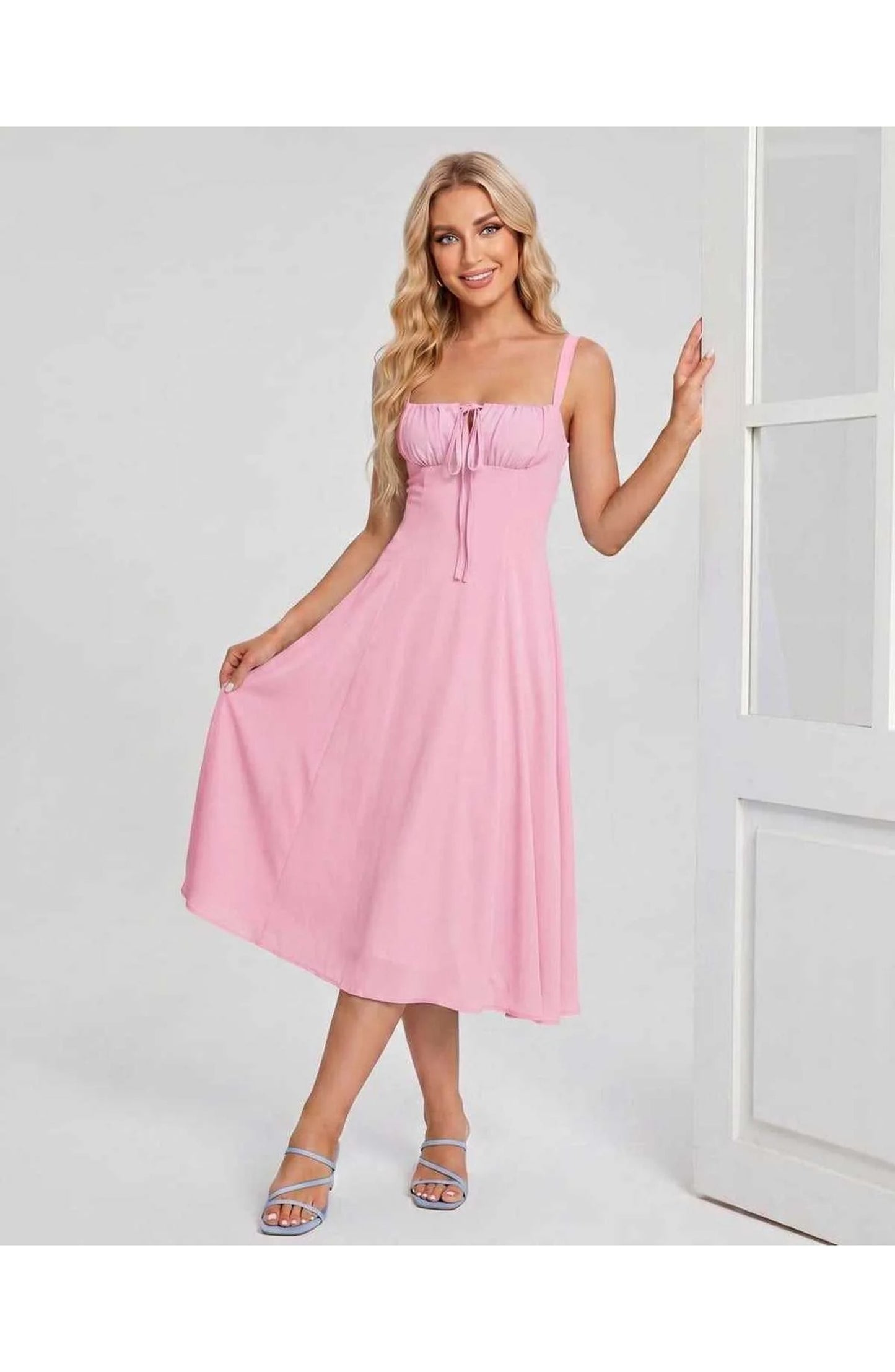 Lætitia Women's Midi Dress | Square Neck | A-line
