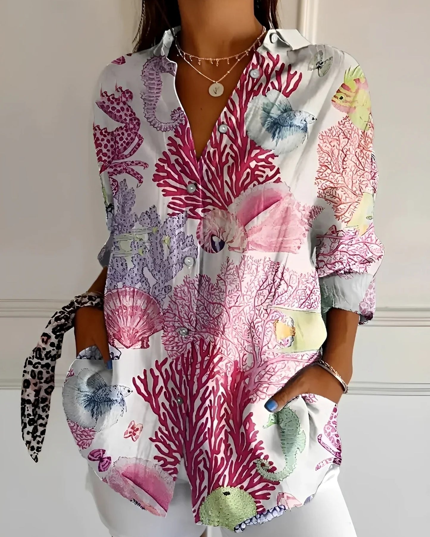 Noëllie Dames Blouse | Bloemenprint | Lange Mouwen