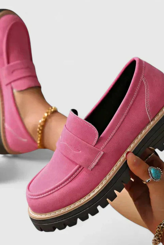Calypso Dames Orthopedische Loafers | Dikke Profielzool | Decoratieve Penny Strap