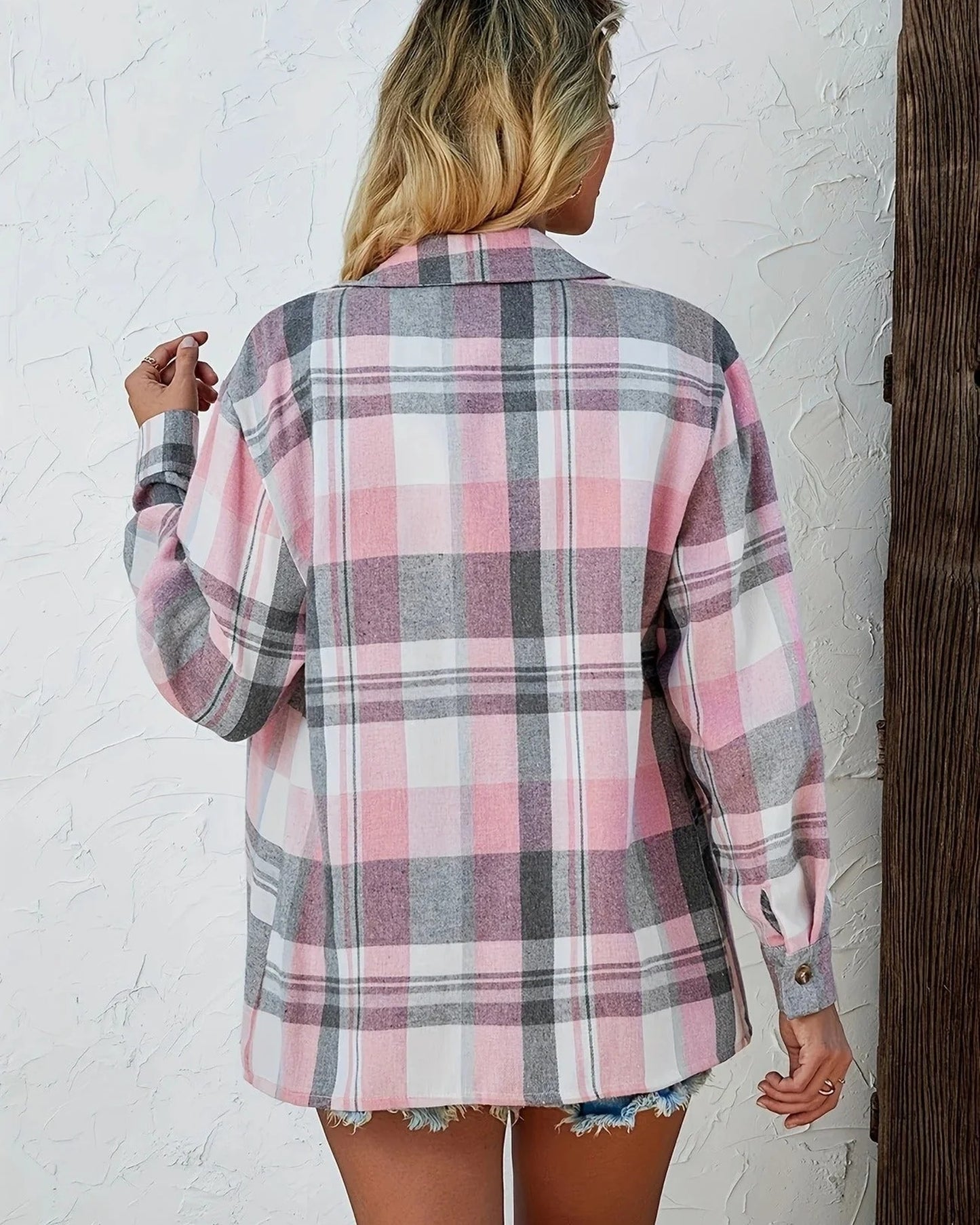 Andreina damebluse | Ternet mønster | Skjortekrave
