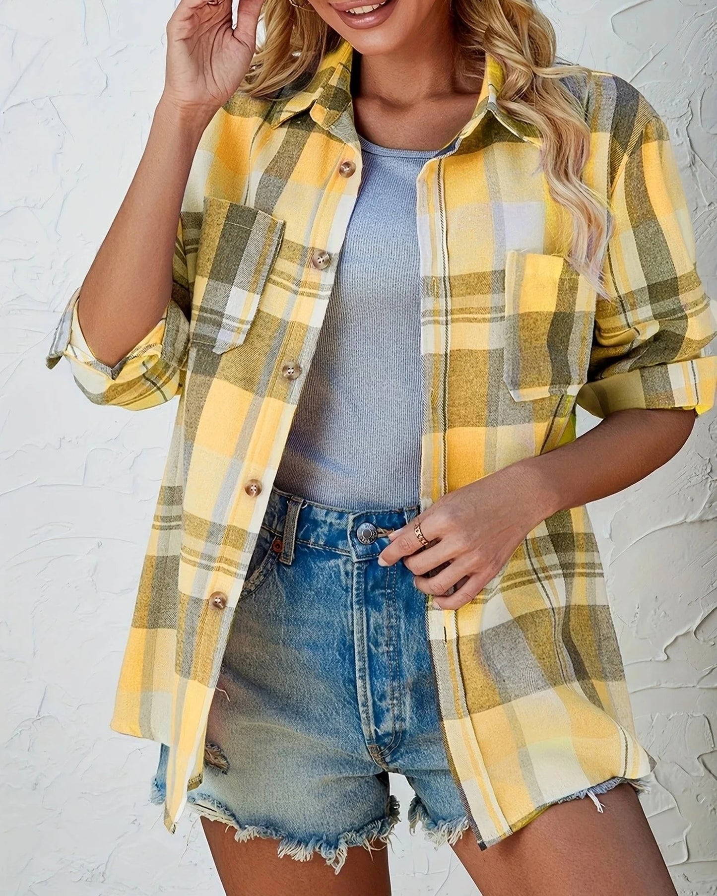 Annelore Dames Blouse | Oversized Pasvorm | Borstzakken Detail