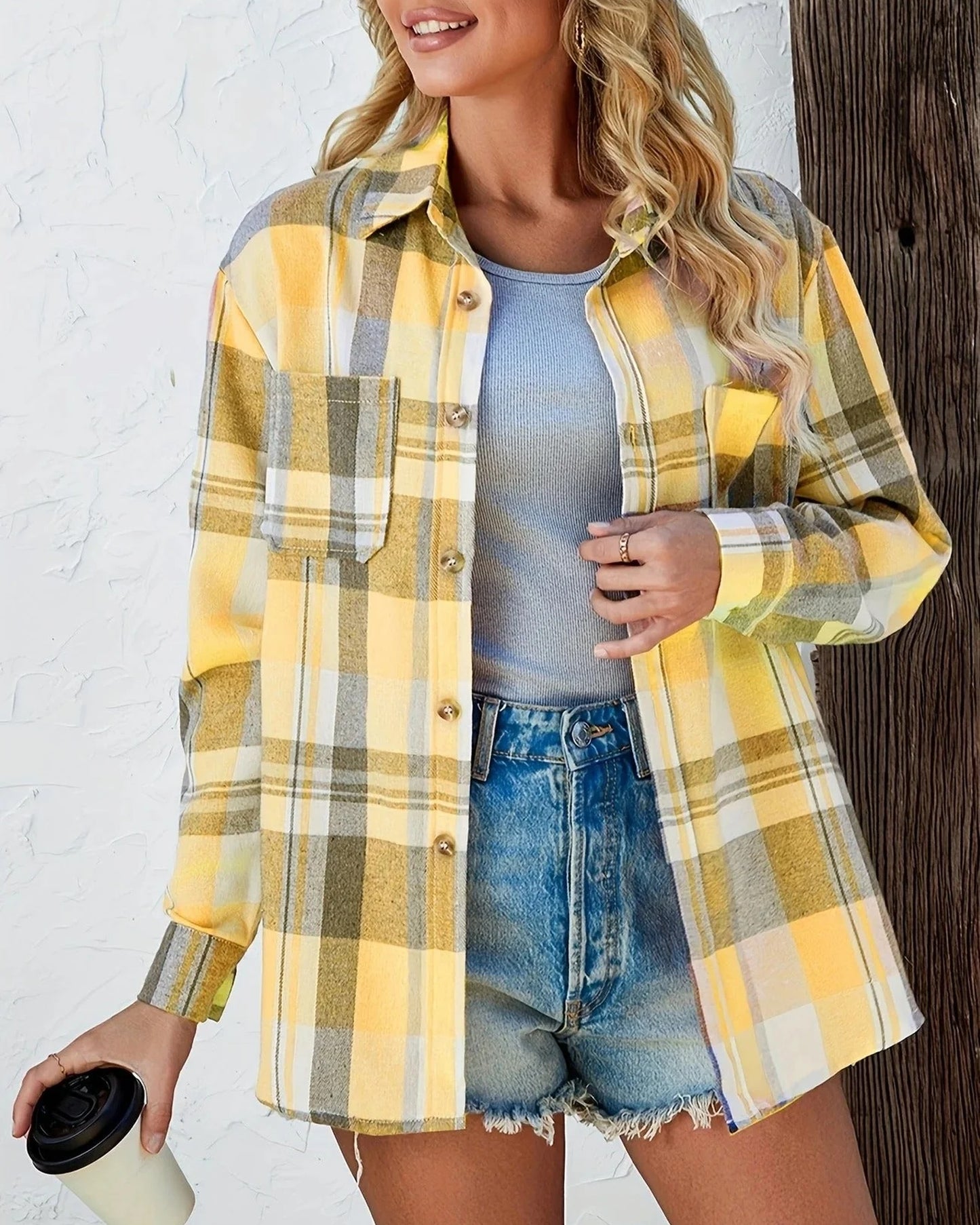 Annelore Dames Blouse | Oversized Pasvorm | Borstzakken Detail