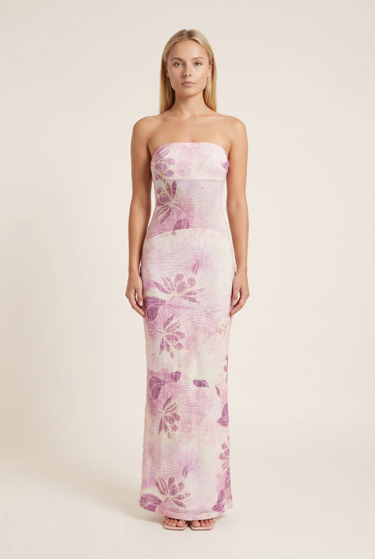 Antoinette Women's Maxi Dress | Strapless | Floral Print