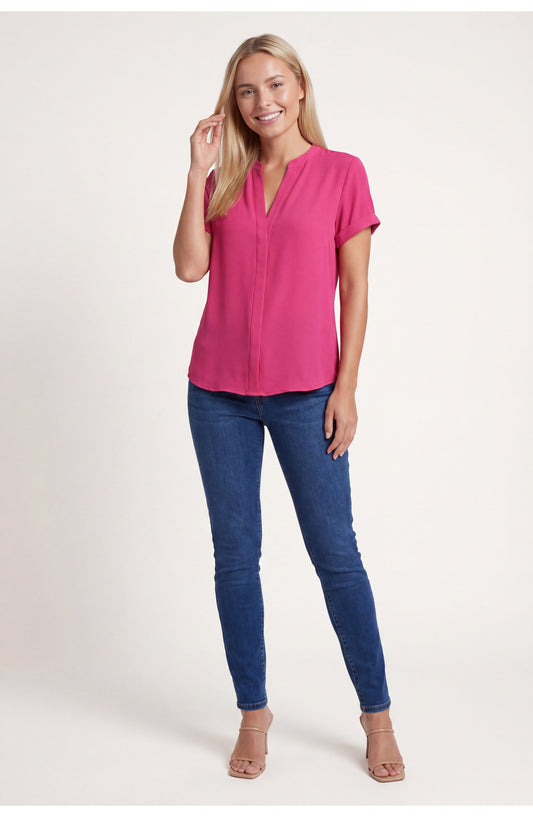 Adèle Women's Top | V-Neck | Pleated Detail