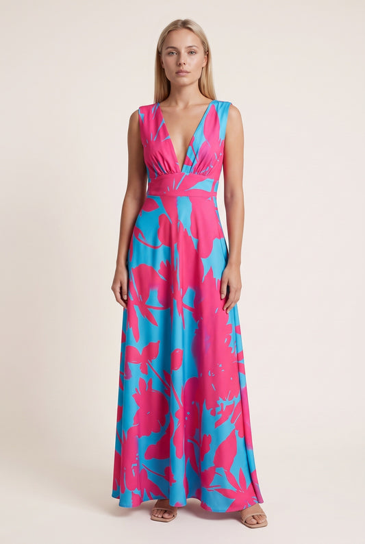 Sukienka Maxi Josette Dames | Dekolt w serek | Kopertowy-fason
