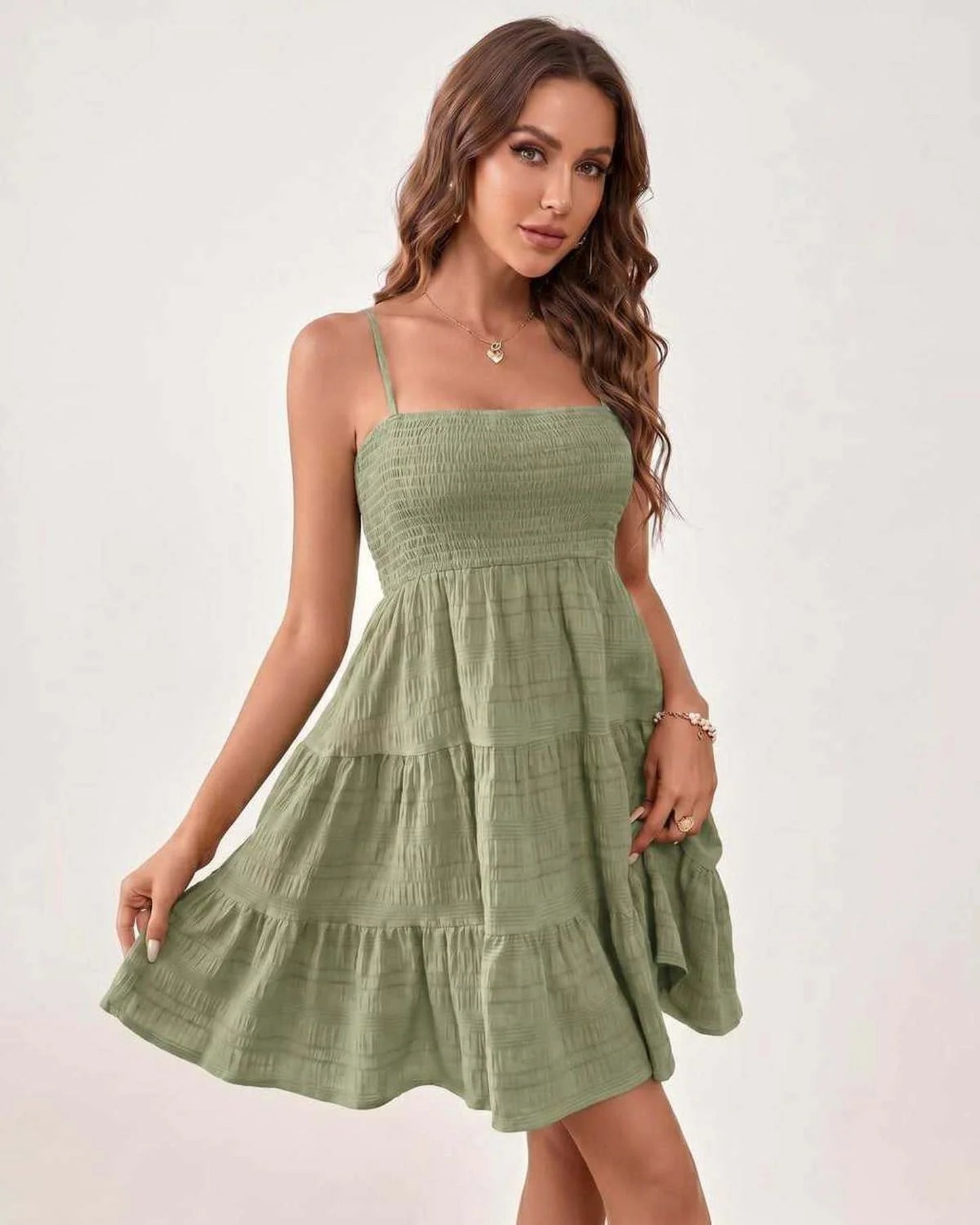 Tilda Dámské Mini Šaty | Nabíraný Bandeau Top | Vrstvené Sukně Pruhy