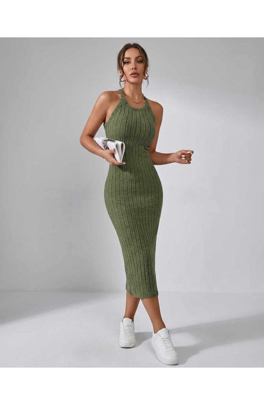 Jordane Women's Midi Dress | Ribbed | Sleeveless