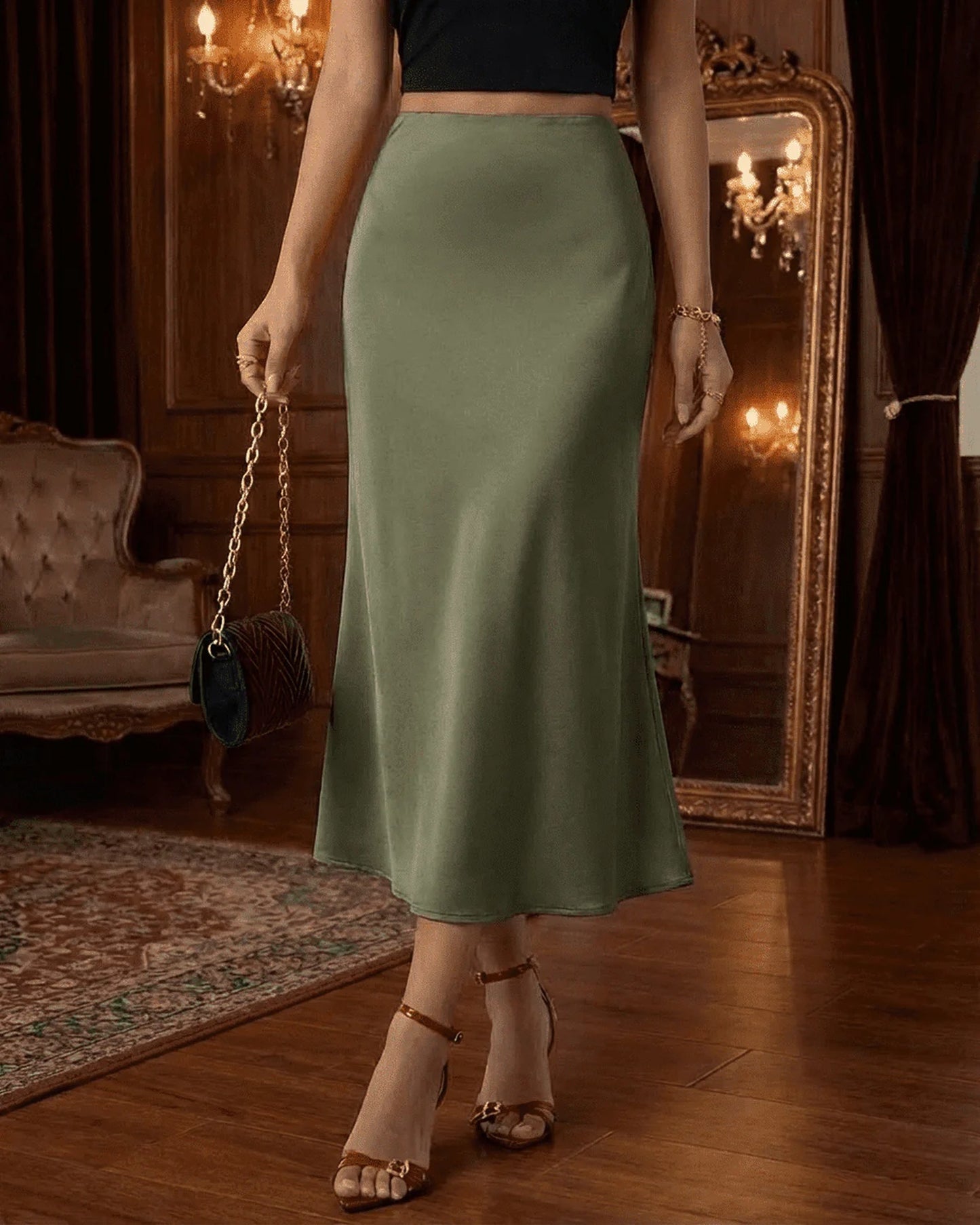 Soizic Dames Midi Rok | Midi Lengte | Uitlopende Zoom