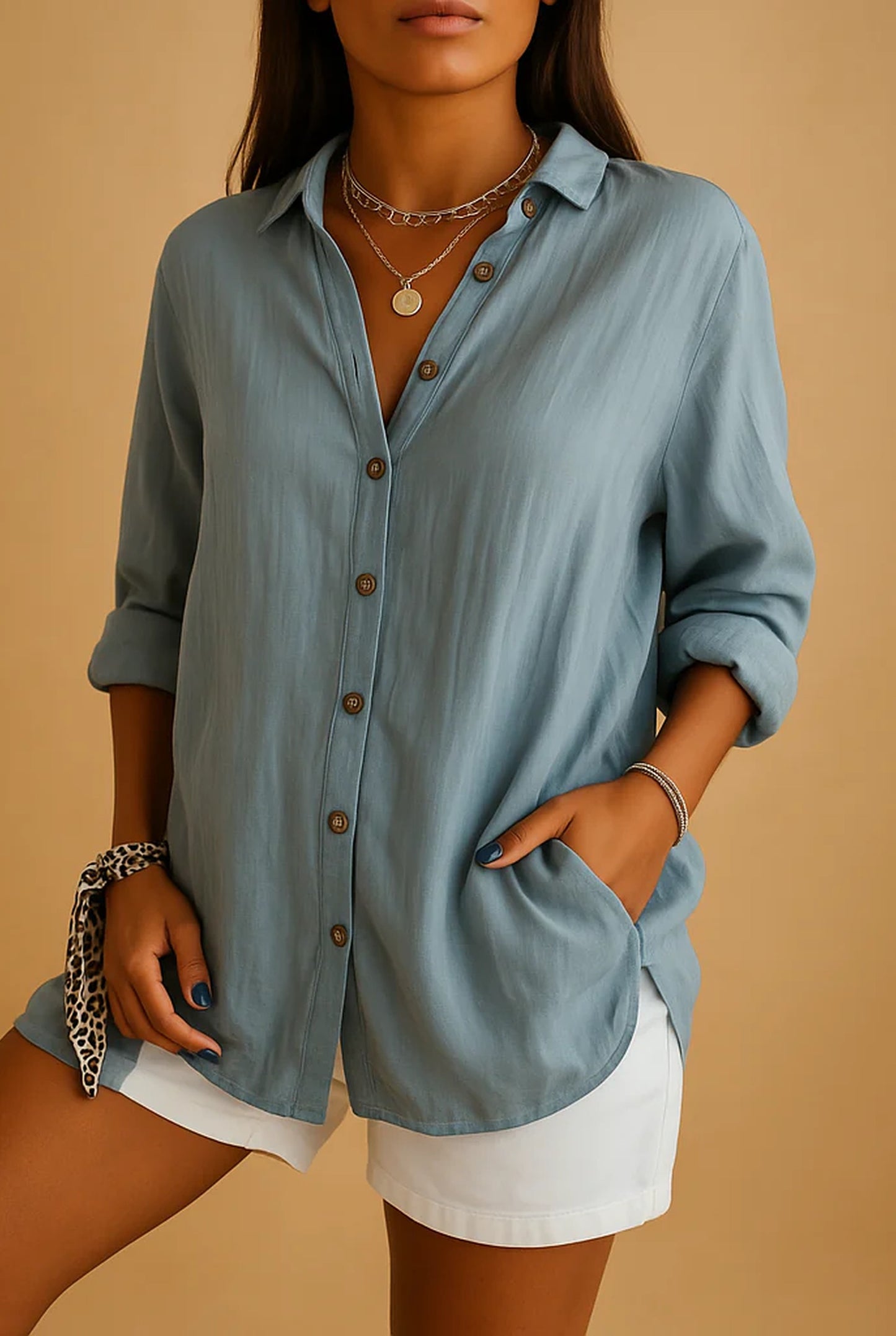 Eliette Women's Blouse | Shirt Collar | Long Sleeves
