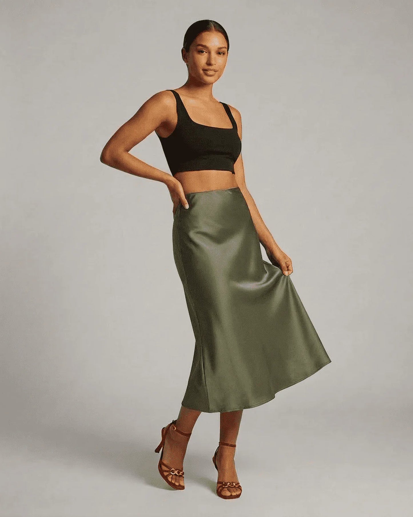 Soizic Dames Midi Rok | Midi Lengte | Uitlopende Zoom