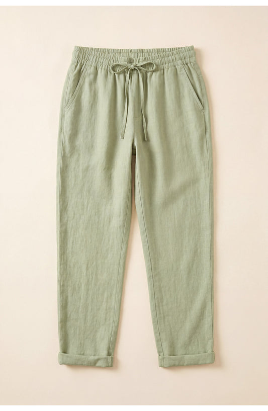 Fabienne Women's Pants | Elastic Waist | Straight Legs