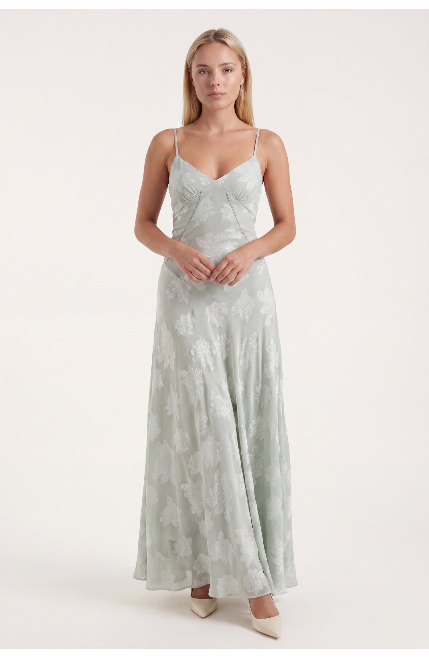 Evangéline Women's Maxi Dress | Heart-Shaped Neckline | Spaghetti Straps