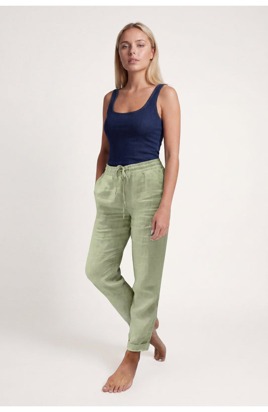 Fabienne Women's Pants | Elastic Waist | Straight Legs