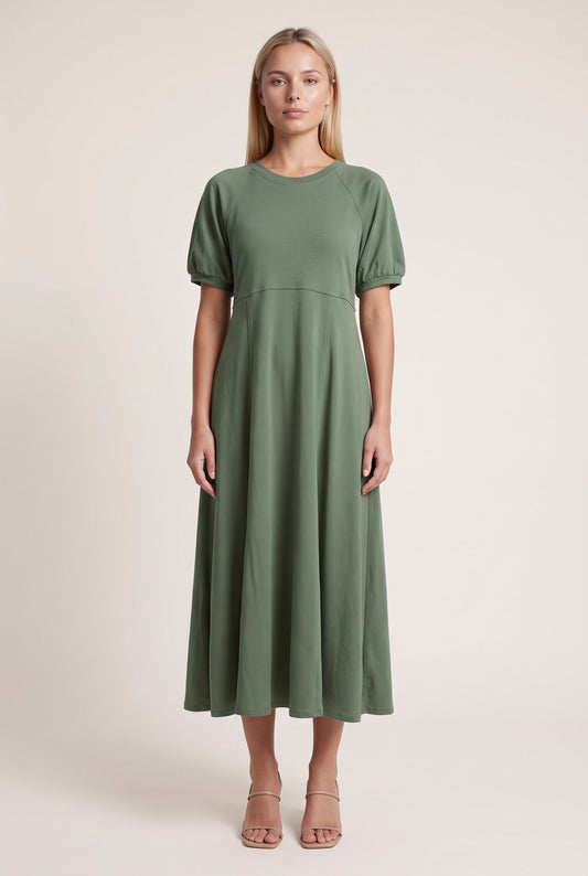 Zuzanne Women's Maxi Dress | Puff-sleeves | Wide Legs