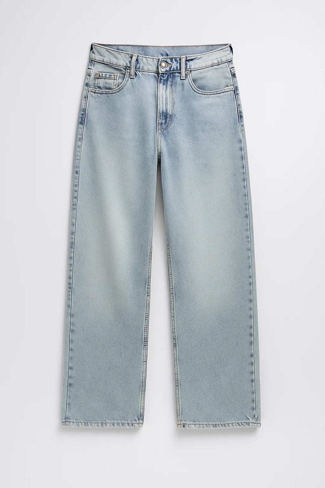 Sofia Dames Jeans | High Waist | Rechte Pijpen | Lichte Wassing 0