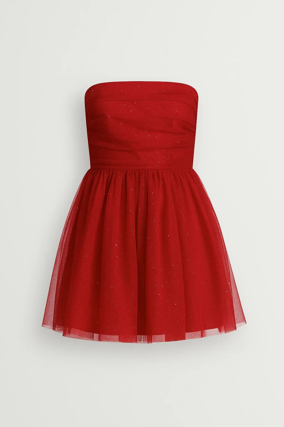 Solea Cocktailjurk Dames | Strapless Tule Rok met Glittereffect 3