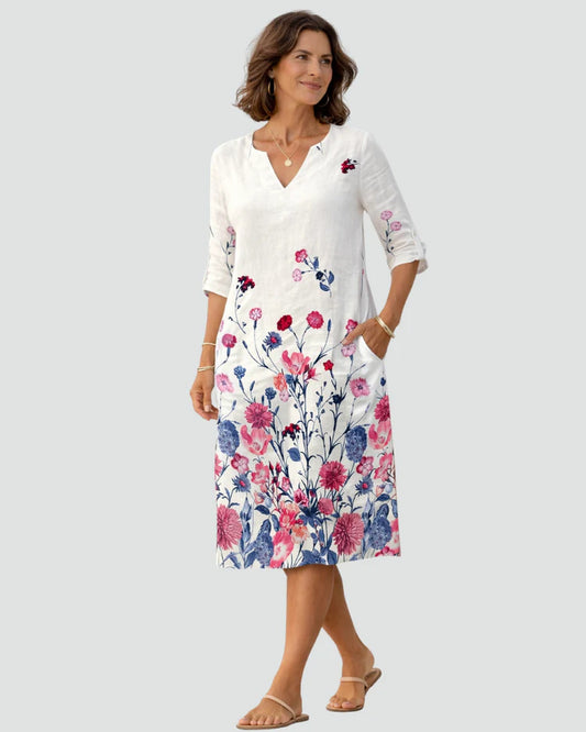 Auriane Women's Mini Dress | V-Neck | Floral-print Hem