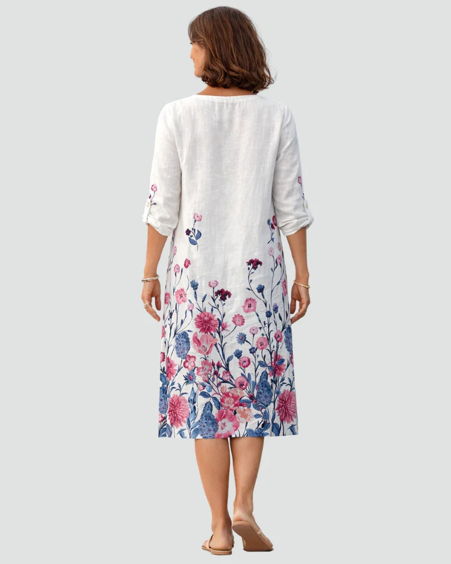 Auriane Women's Mini Dress | V-Neck | Floral-print Hem