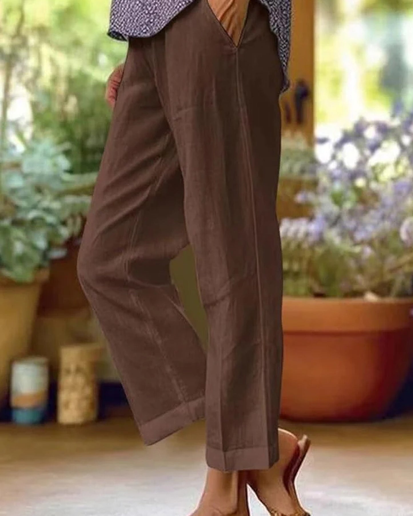 Alixe Dames Broek | Omgeslagen Pijpen | Steekzakken Opzij