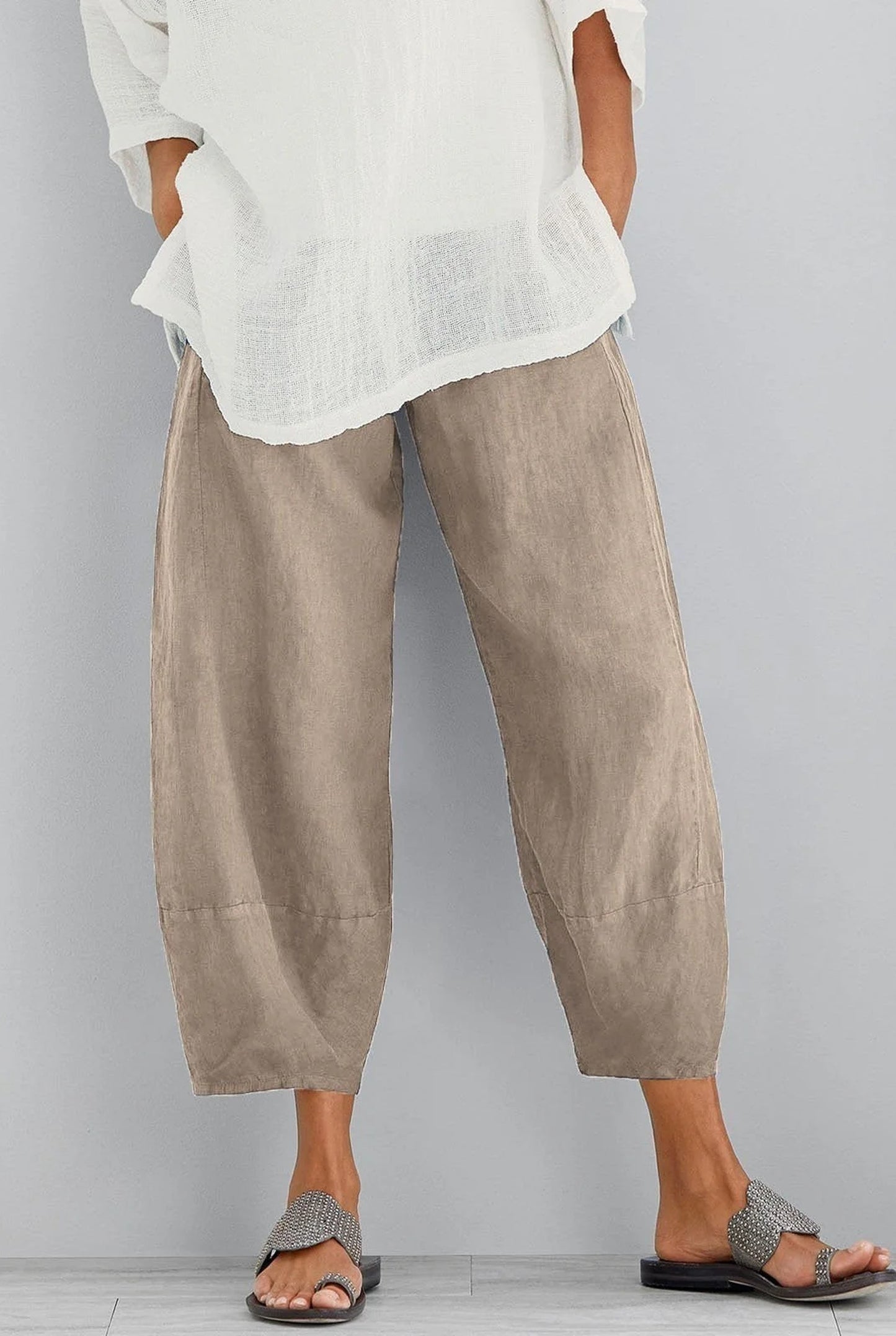 Amance Dames Broek | Wijde Pijpen | Enkellange Pasvorm