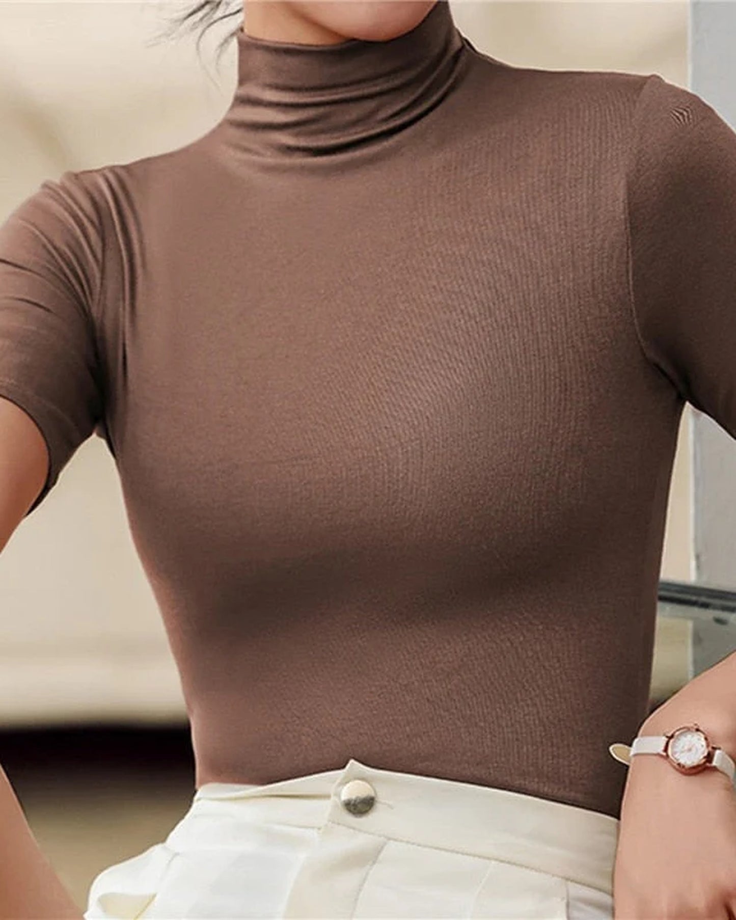 Assomption Ladies Top | Collar | Half-length Sleeves