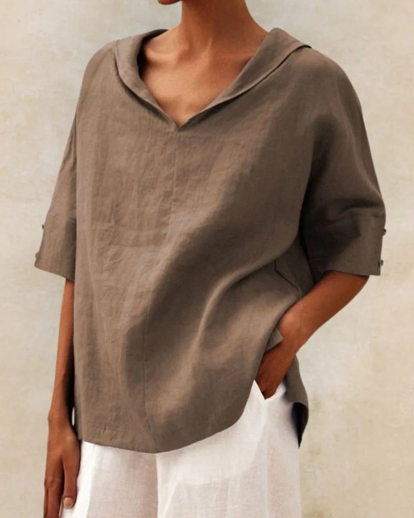 Sébastienne Dames Top | Oversized Pasvorm | Korte Mouwen