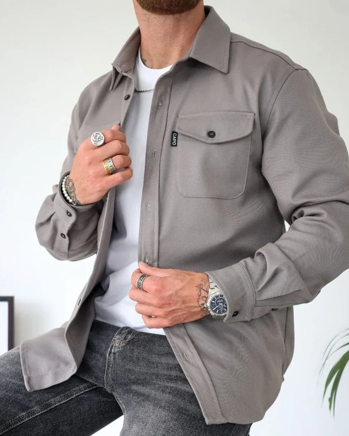 Ludovico Heren Overhemd | Overhemdkraag | Borstzakken
