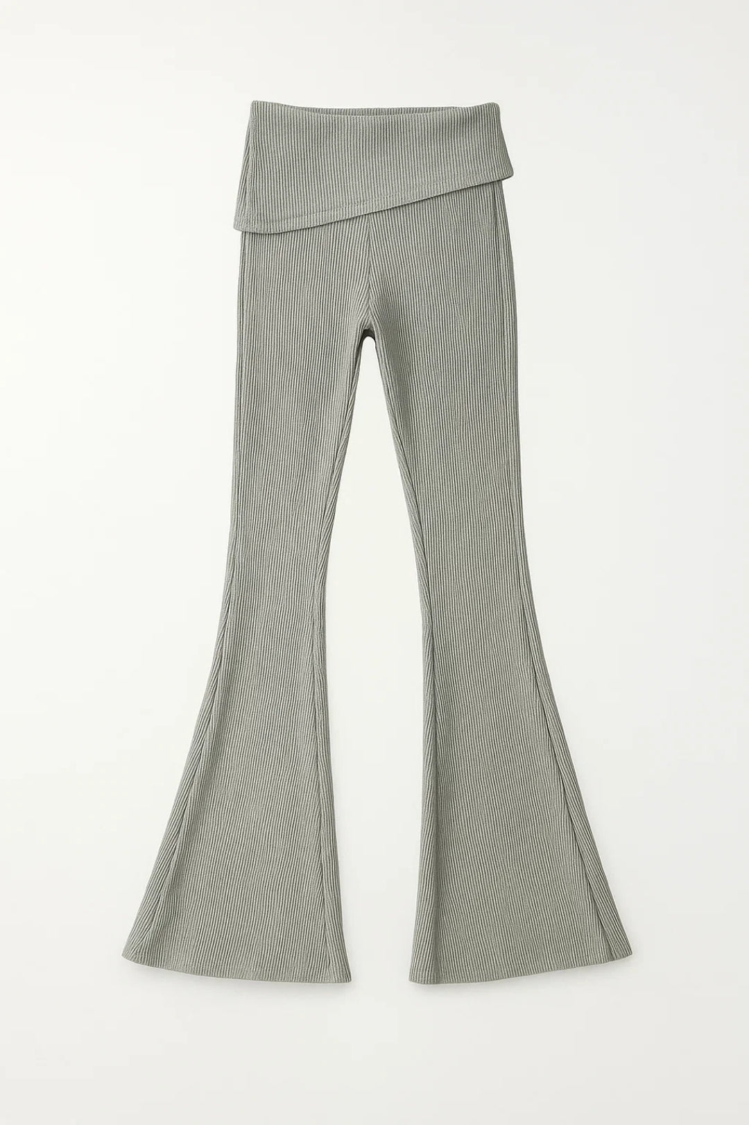 Tiziana Co Ord Set Dames | Cropped Top | Flared Broek | Geribde Structuur 2