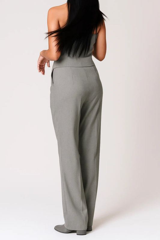 Tiziana Tweedelige Set Dames | Getailleerd | Minimalistisch | Mouwloos Gilet met Rechte Pantalon 1