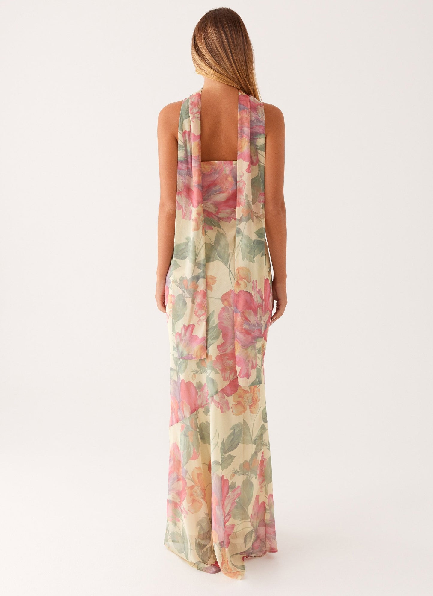 Yente Maxi Jurk – Romantische Bloemenprint met Verstelbare Bandjes en V-Hals 4