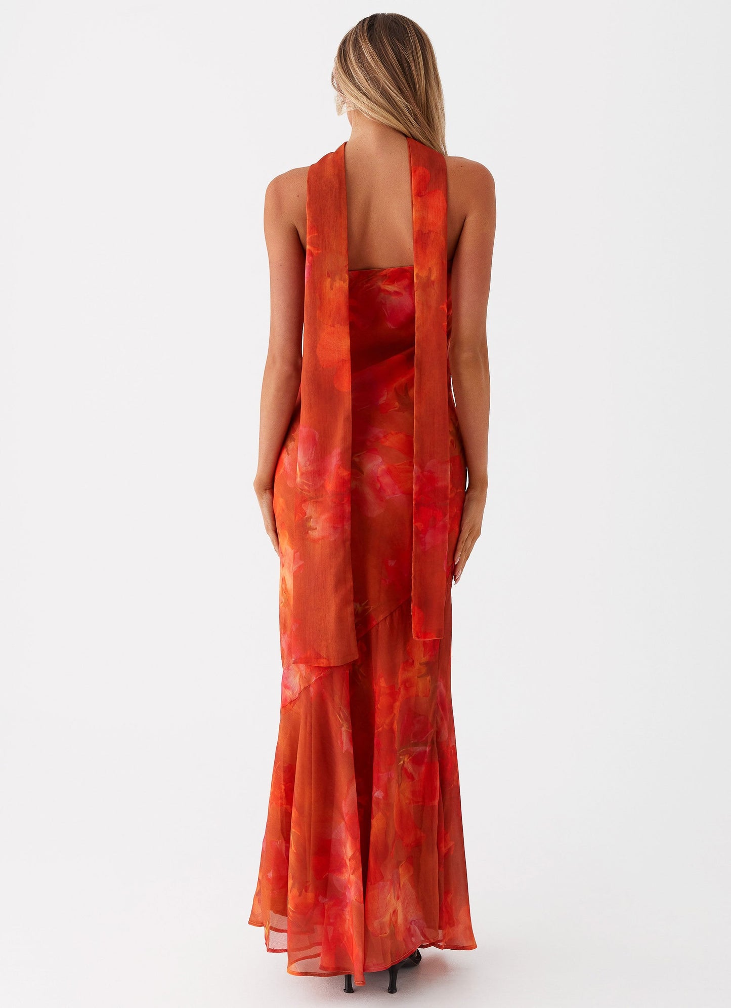 Yente Amber Maxi-jurk | Romantische Bloemenprint met Verstelbare Bandjes 3