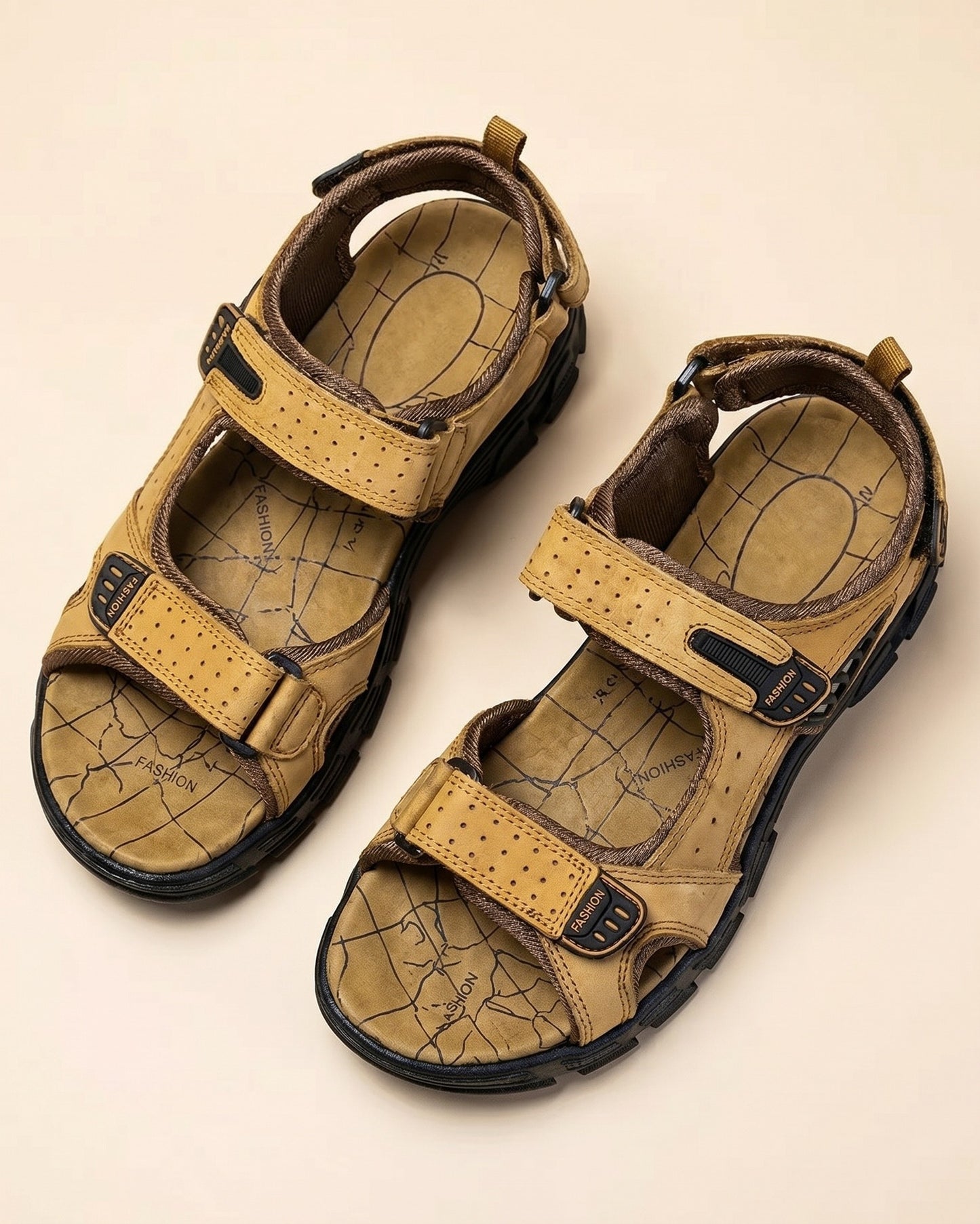 Vanille Dames Sandalen | Klittenband | Voetbed