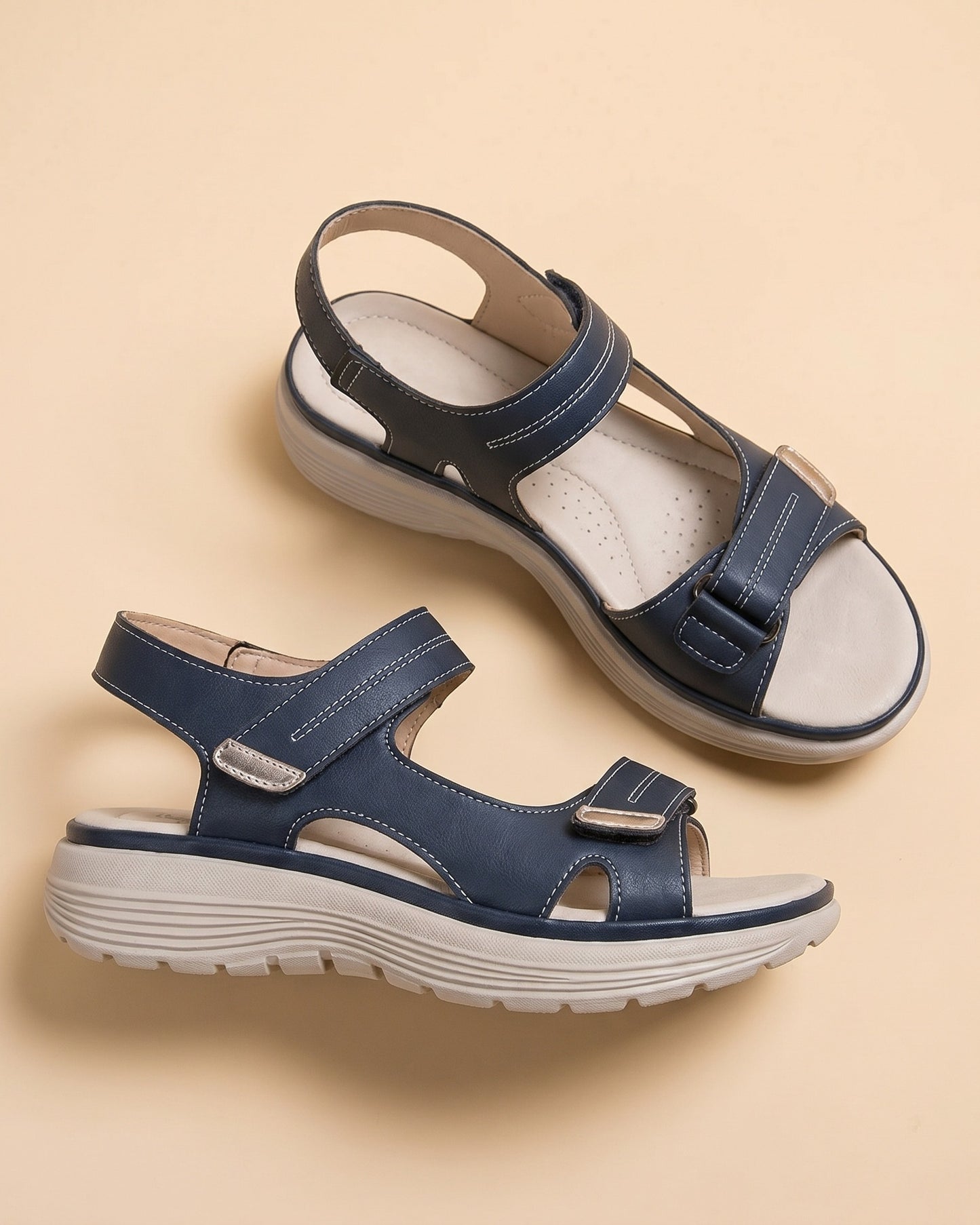 Virginie Dames Sandalen | Klittenband | Plateauzool