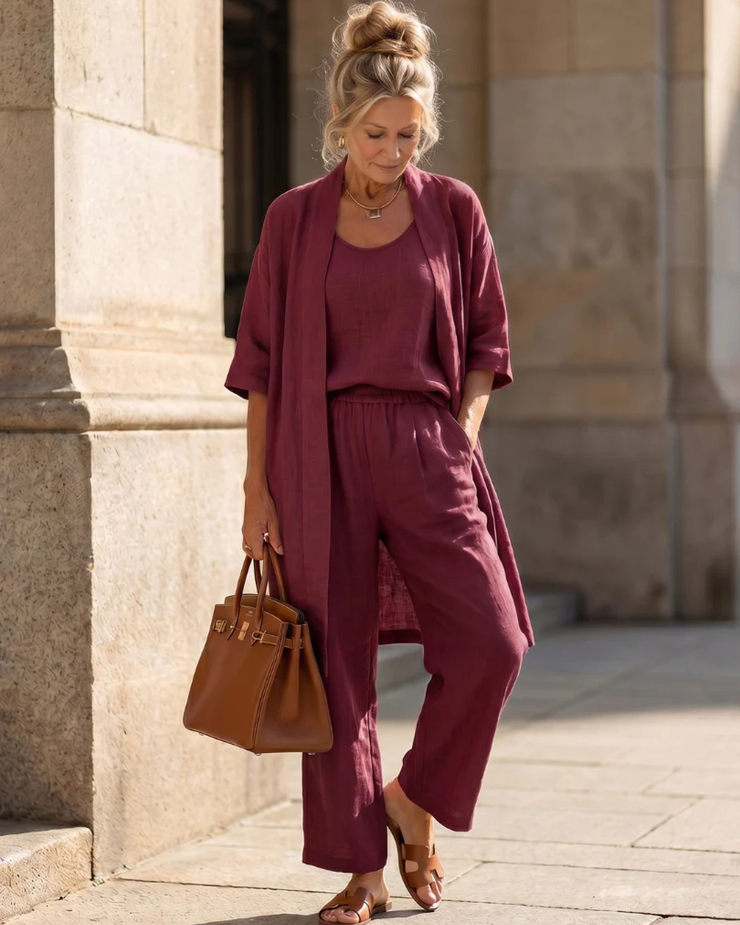 Angelique Dames Co-Ord Set | Kimono Overjas | Elastische Tailleband