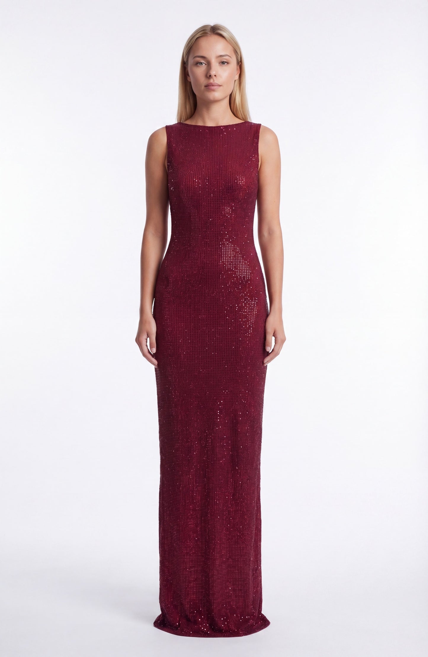Capucine Women's Maxi Dress | Elegant Red Evening Dress | Long Party Dress