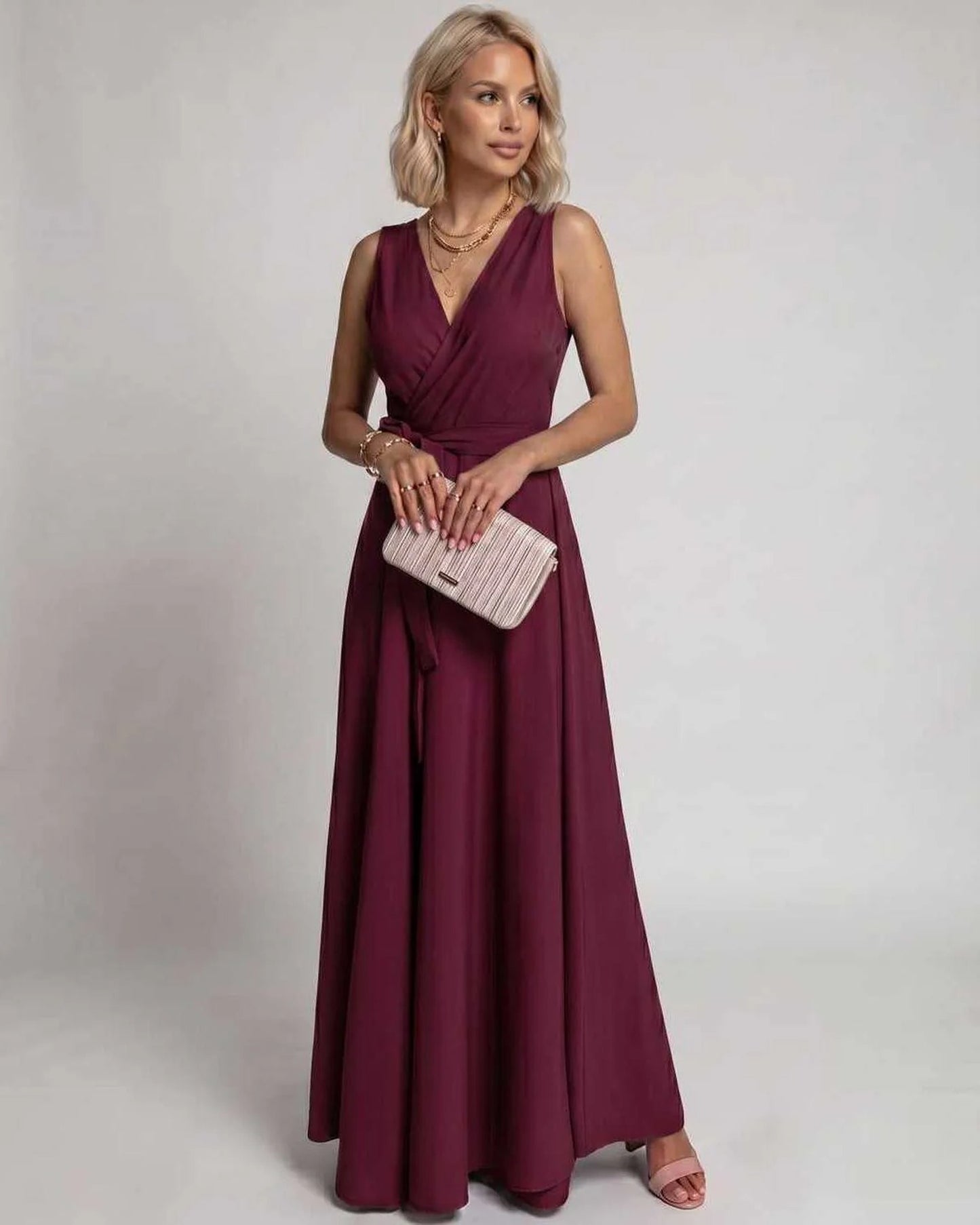Mariana Women's Maxi Dress | V-Neck | Flowing Skirt