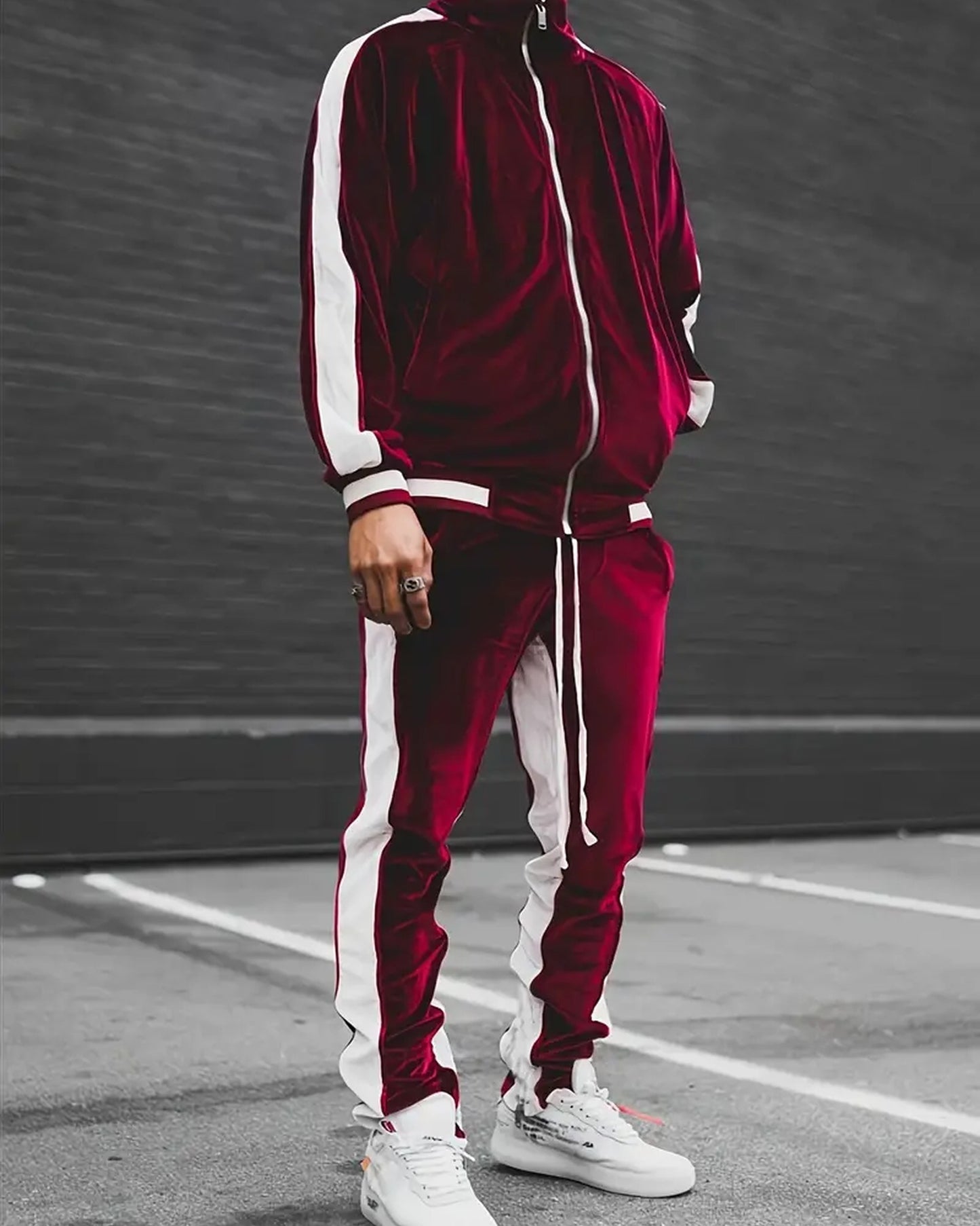 Giorgio Heren Sportset | Gestreept Vest | Slim Broek