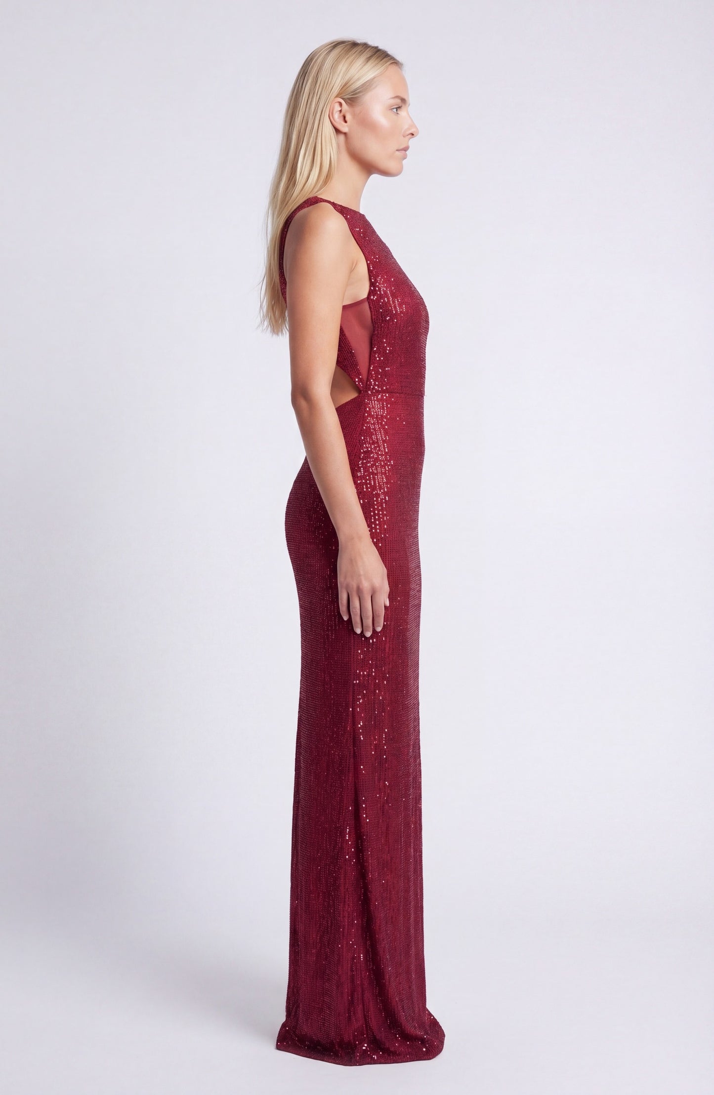 Capucine Women's Maxi Dress | Elegant Red Evening Dress | Long Party Dress