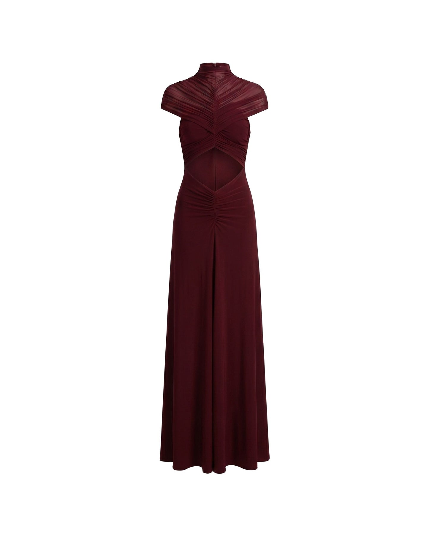 Marine Women's Maxi Dress | Cut-Out Waist | High Collar