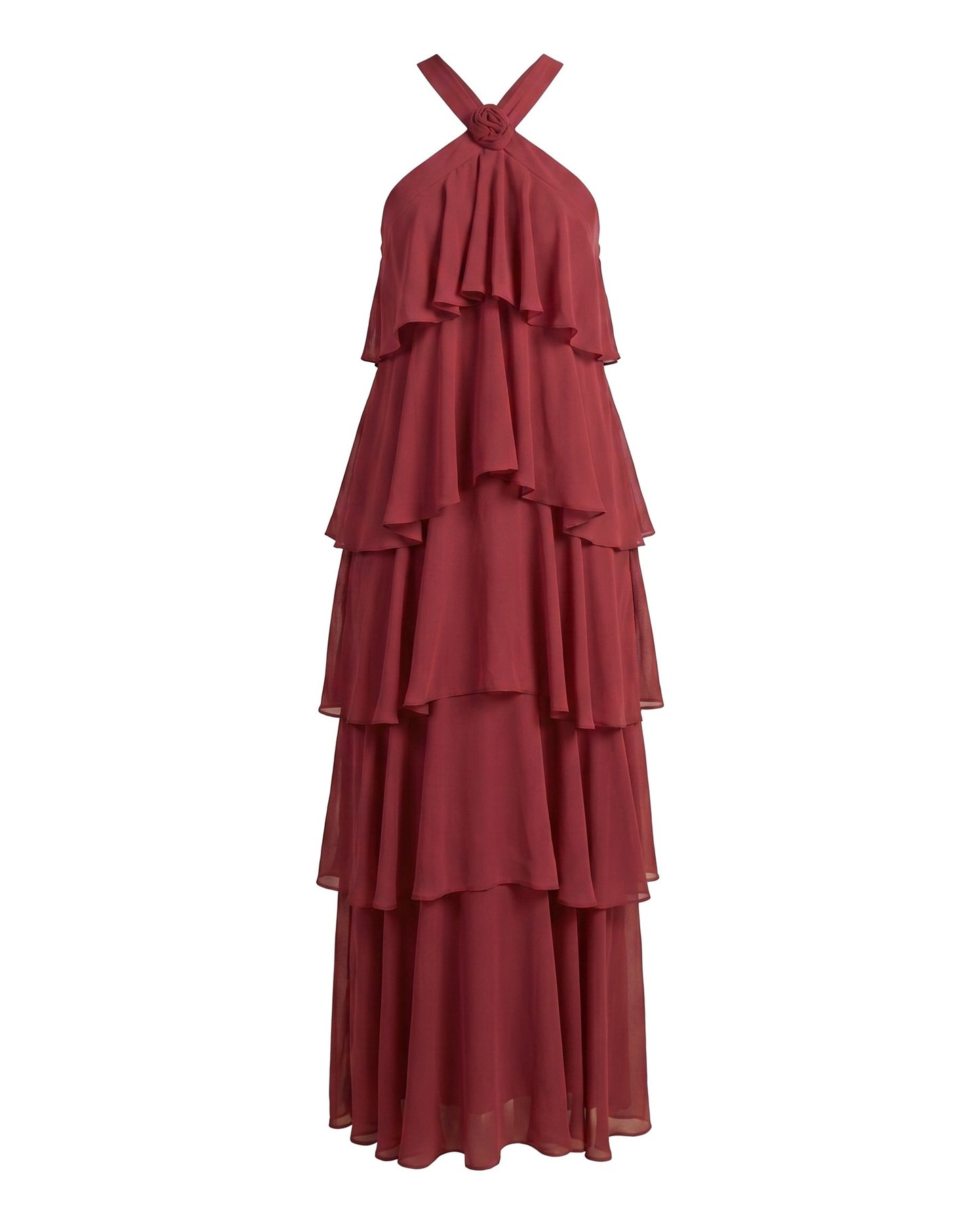 Millie Ladies Maxi Dress | Halterneck | Layered Ruffles