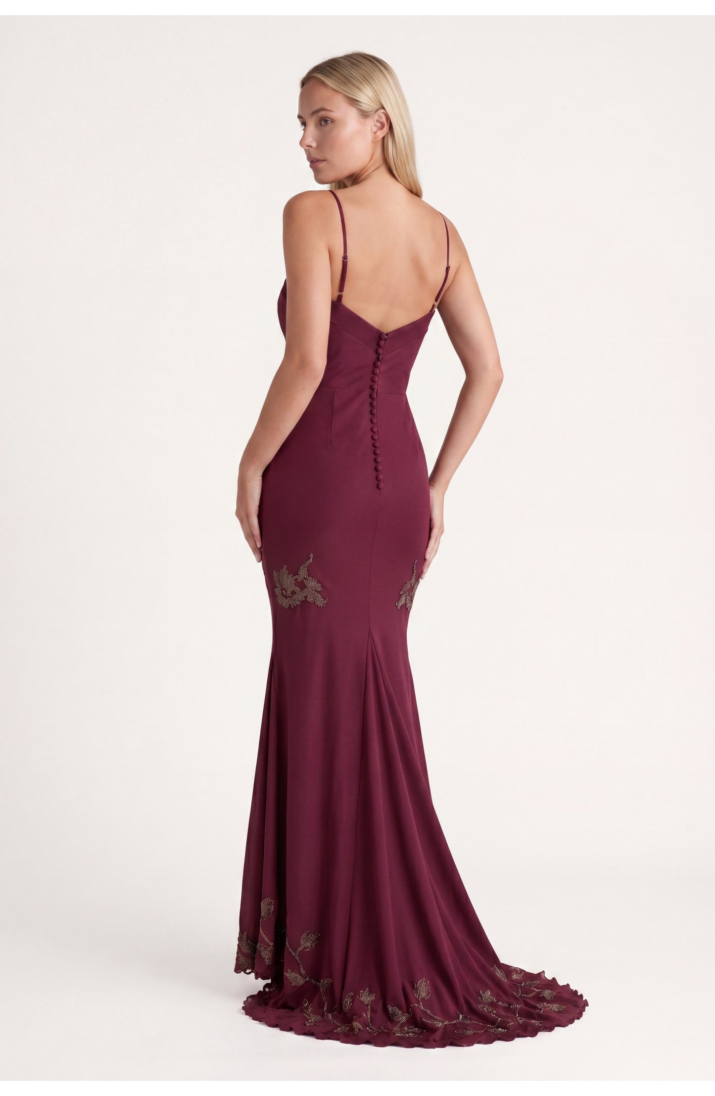 Clémentine Women's Maxi Dress | V-Neck | Embroidery