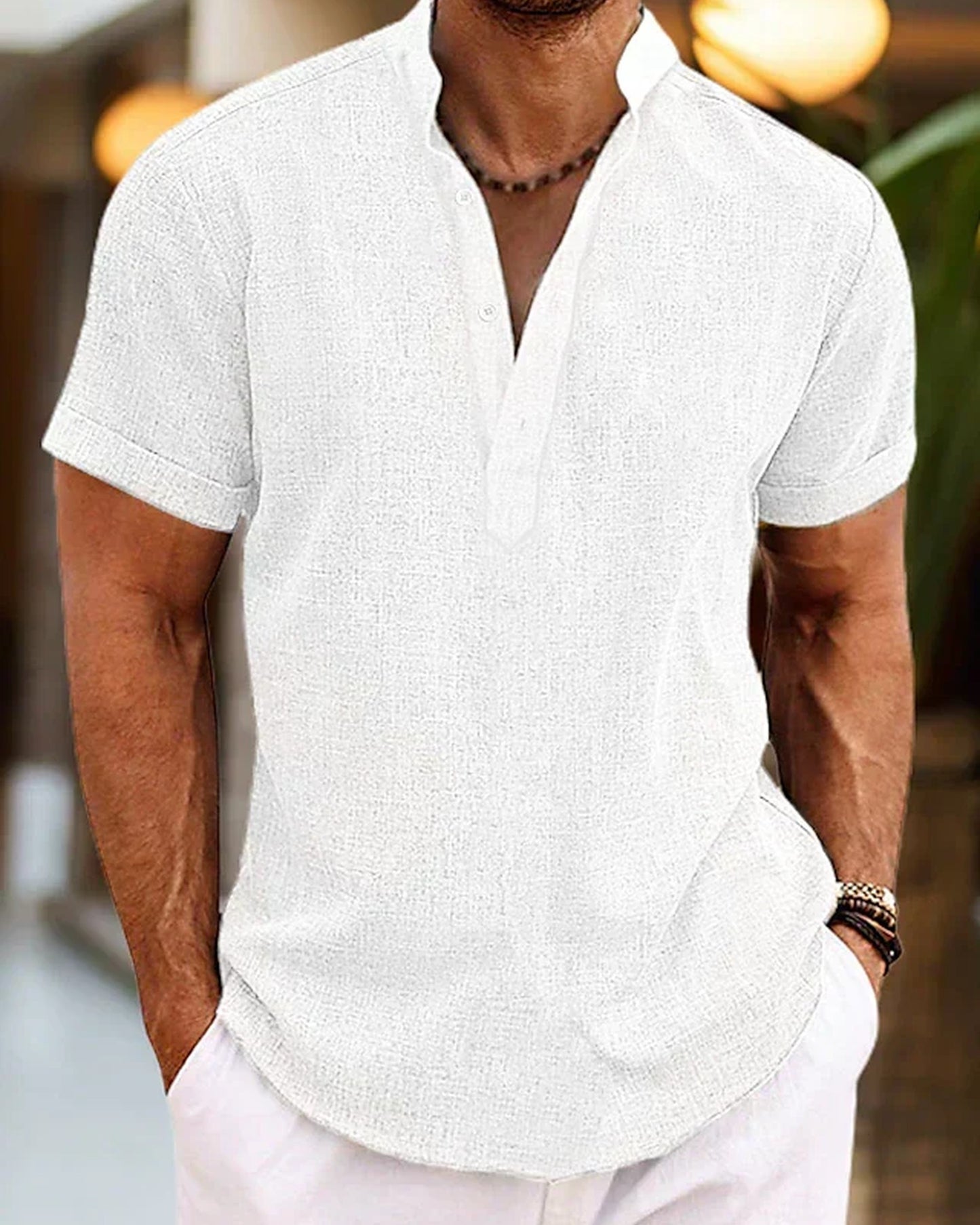 Rocco Heren Polo Shirt | Korte Mouwen | Textuurweving
